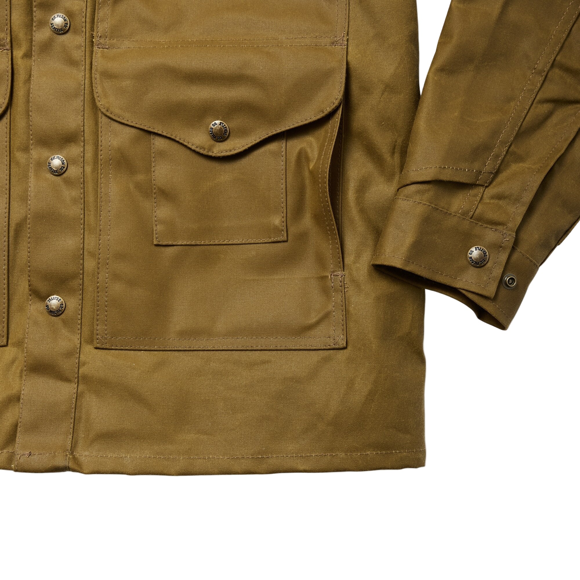 Tin Cloth Lined Cruiser Jacket, Dark Tan-Jakker-Filson 1897-Motorious Copenhagen
