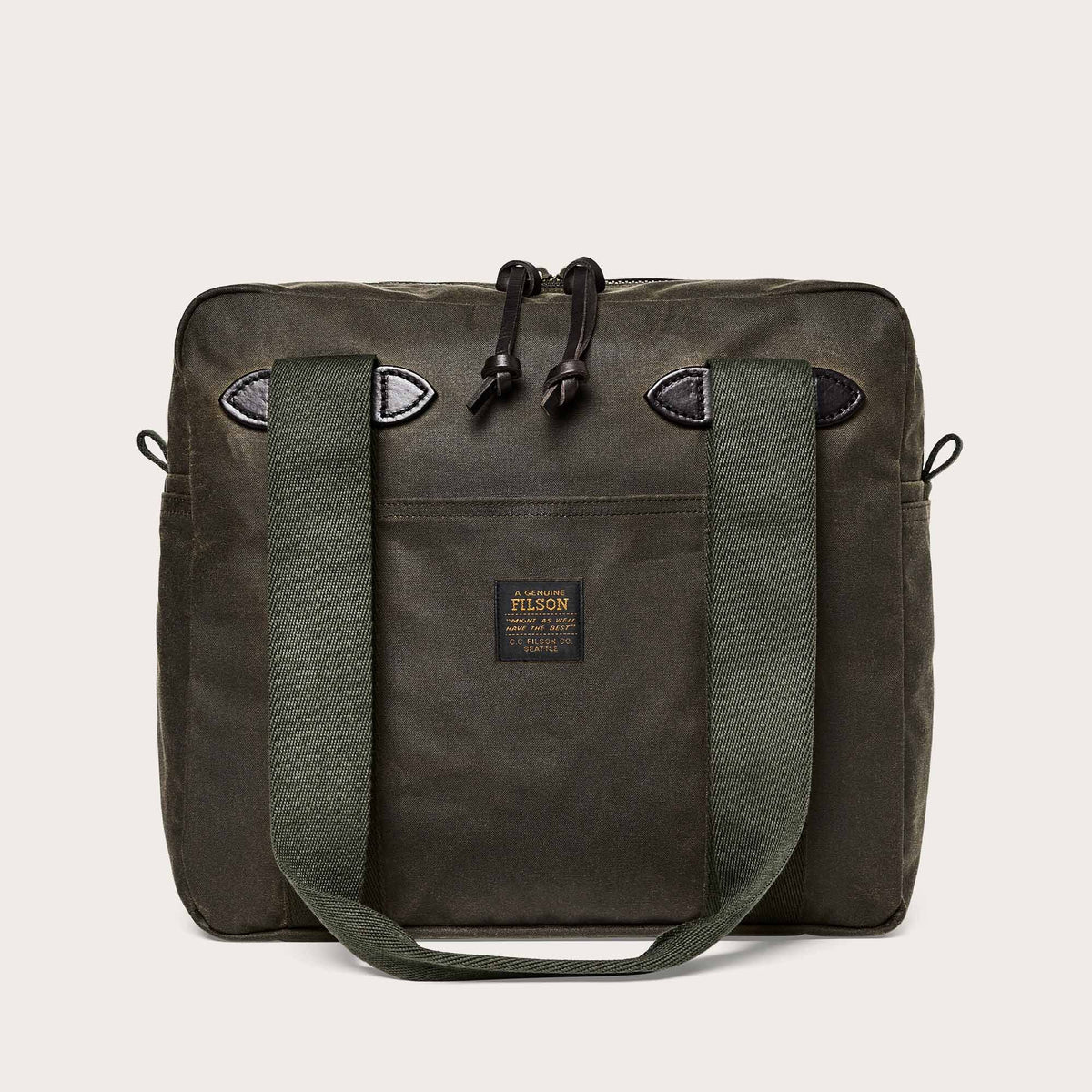 Tin Cloth Tote bag with zipper, Ottergreen-Tasker-Filson 1897-Motorious Copenhagen