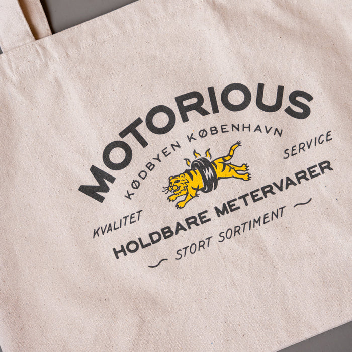 "Tire-Tiger" Motorious Tote Bag, Large, Recycled Raw-Tasker-Motorious Copenhagen-Motorious Copenhagen