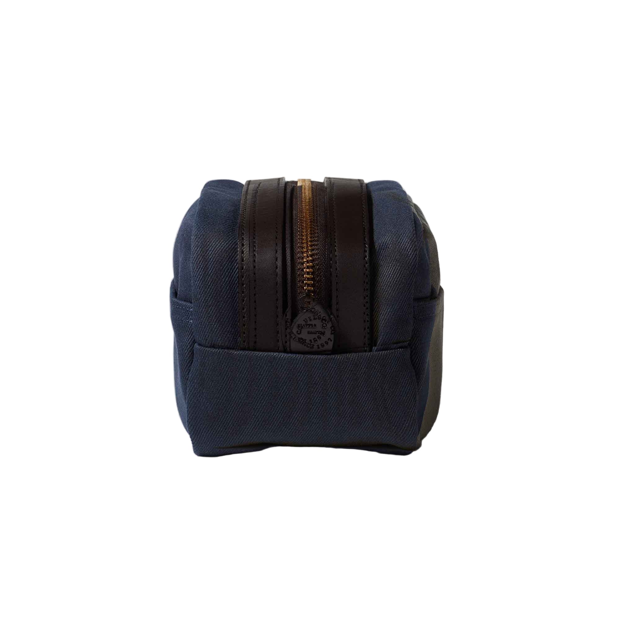 Filson Tasker Travel Kit, Rugged Twill/Leather, Navy