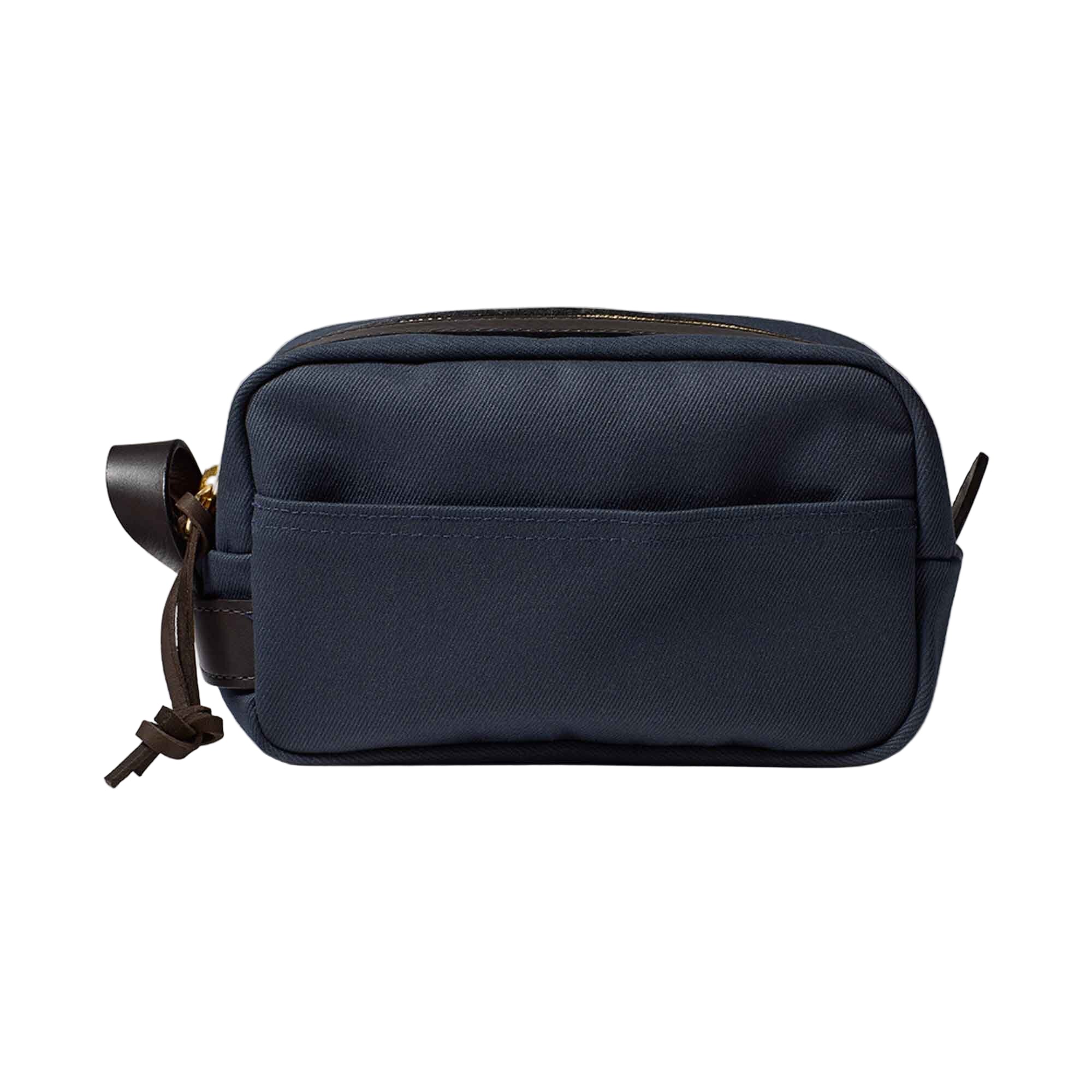 Filson Tasker Travel Kit, Rugged Twill/Leather, Navy