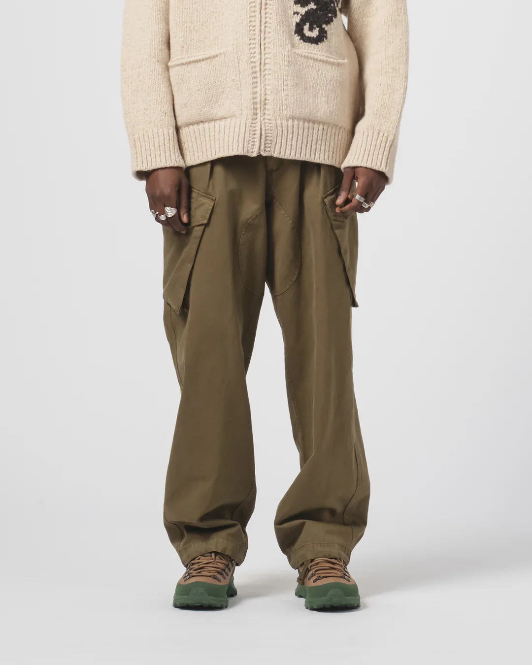 Trooper Pants, Garbadine Satin, Fossil Green-Bukser-Eat Dust-Motorious Copenhagen