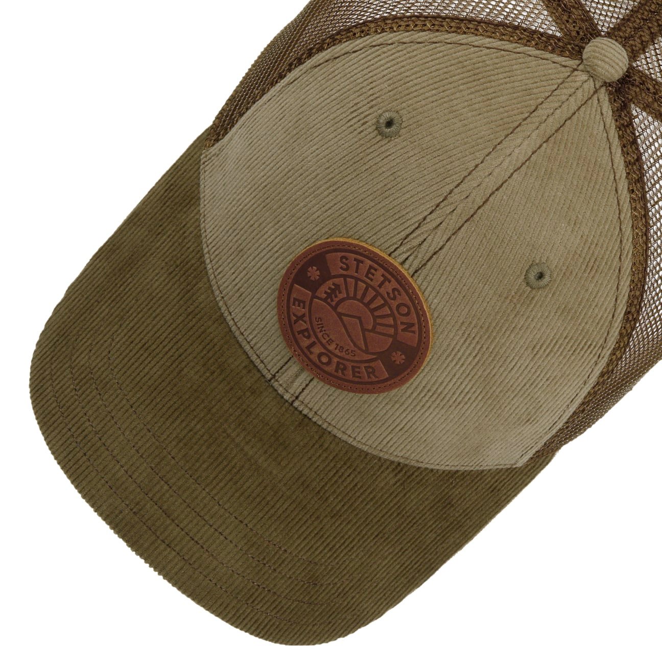 Trucker Cap, Explorer Since 1865, Brown/Olive-Hatte og Caps-Stetson-Motorious Copenhagen