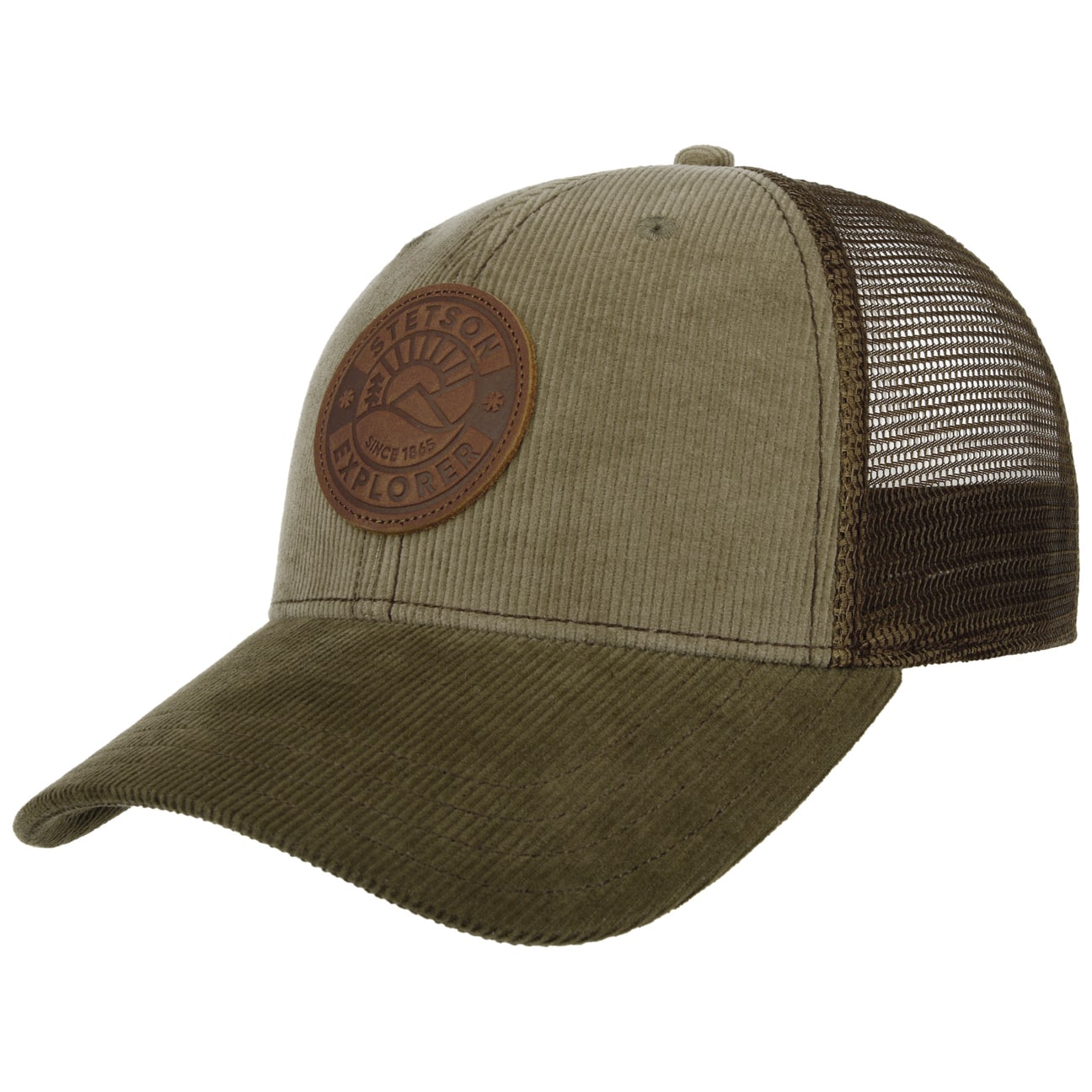 Trucker Cap, Explorer Since 1865, Brown/Olive-Hatte og Caps-Stetson-Motorious Copenhagen