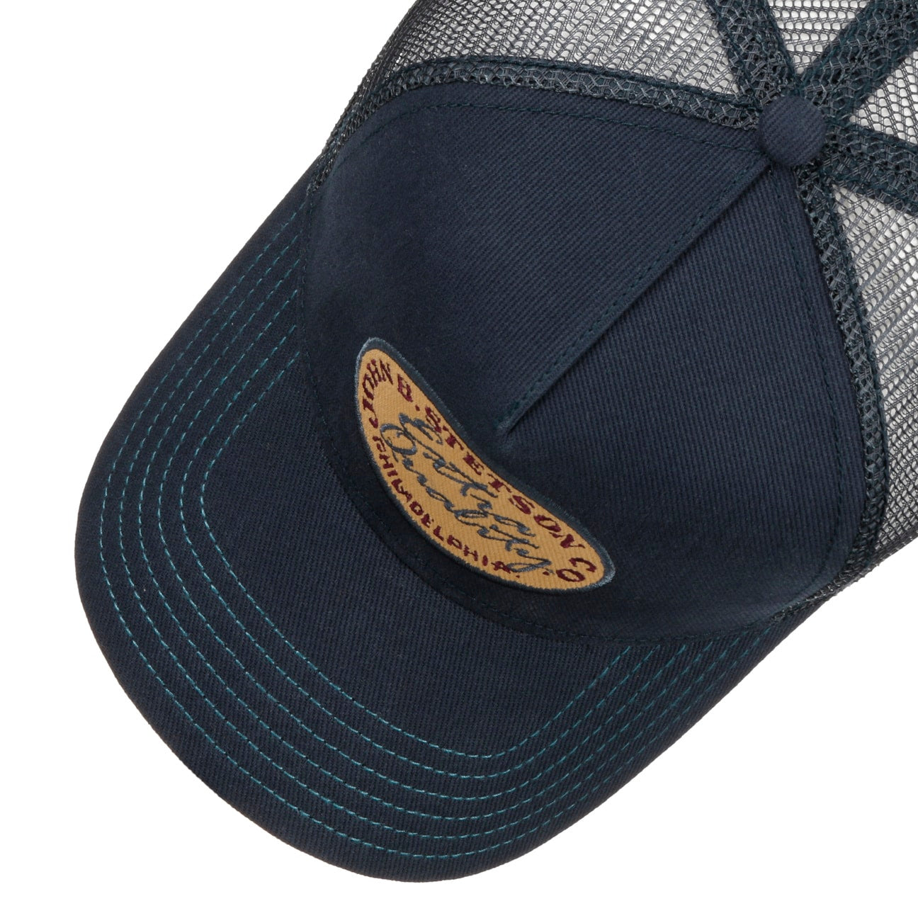 Trucker Cap, Vintage Brushed Twill, Blue-Hatte og Caps-Stetson-Motorious Copenhagen