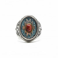 Turquoise Sand and Apple Coral ring-Ringe og Halskæder-Black Pearl Creations-Motorious Copenhagen