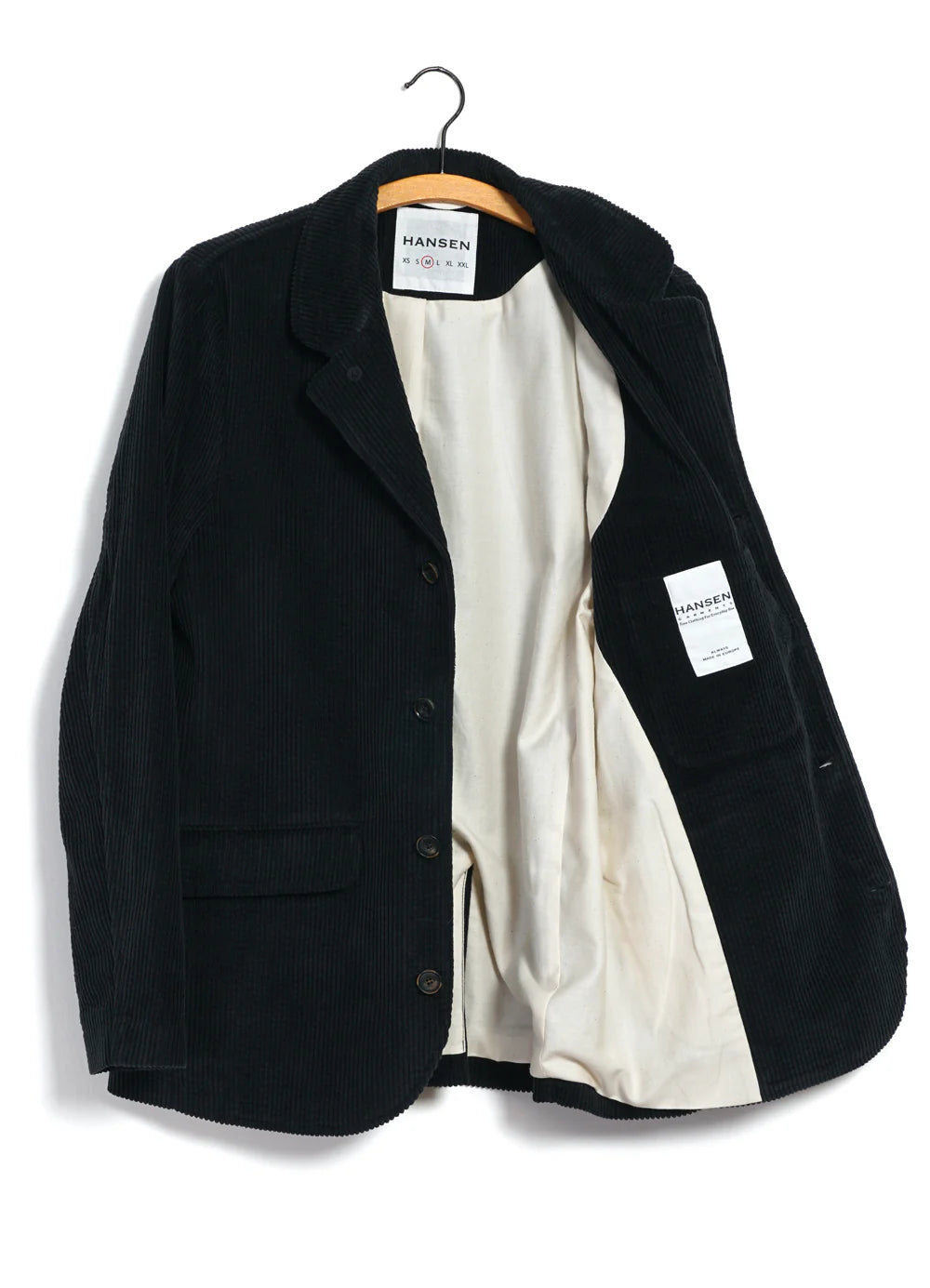 Vincent, Classic Four Button Blazer, Dusty Black-Blazere-Hansen Garments-Motorious Copenhagen