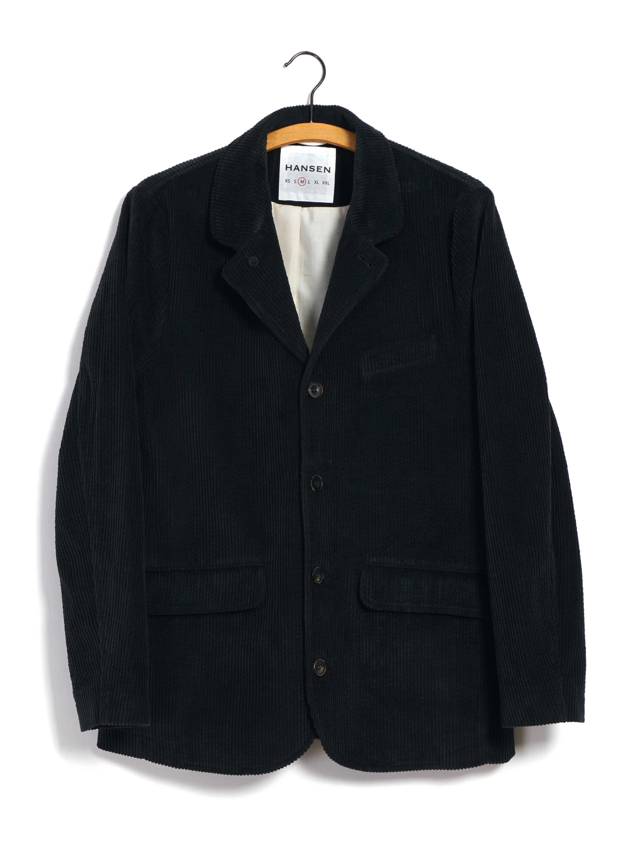Vincent, Classic Four Button Blazer, Dusty Black-Blazere-Hansen Garments-Motorious Copenhagen