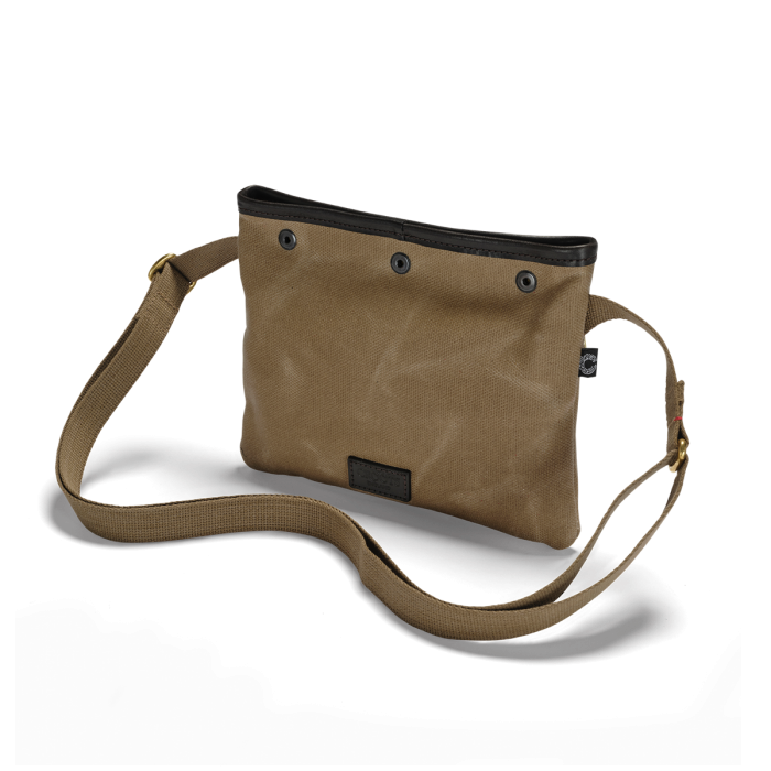 Vintage Canvas Sacocht Shoulder Bag, Waxed, Sand-Tasker-Croots England-Motorious Copenhagen