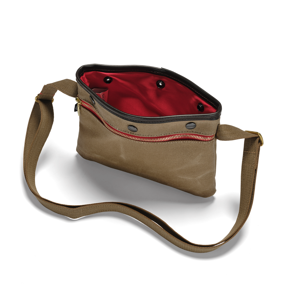 Vintage Canvas Sacocht Shoulder Bag, Waxed, Sand-Tasker-Croots England-Motorious Copenhagen