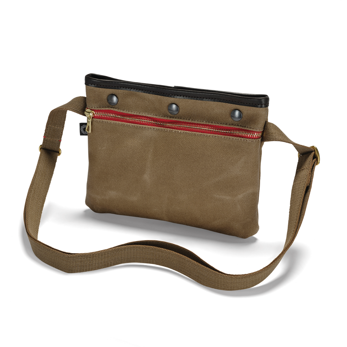 Vintage Canvas Sacocht Shoulder Bag, Waxed, Sand-Tasker-Croots England-Motorious Copenhagen