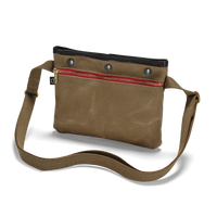 Vintage Canvas Sacocht Shoulder Bag, Waxed, Sand-Tasker-Croots England-Motorious Copenhagen