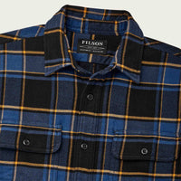 Vintage Flannel Work Shirt, Cobalt / Black Plaid-Skjorter-Filson 1897-Motorious Copenhagen