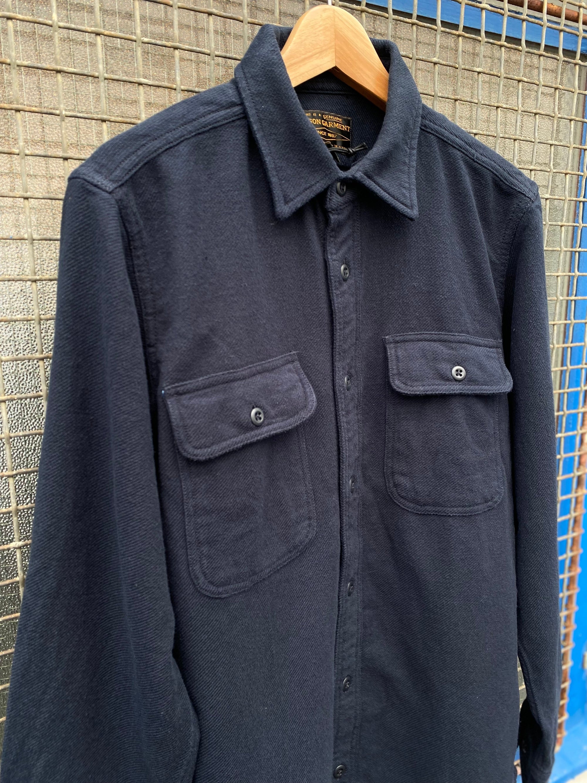 Vintage Flannel Work Shirt, Dark Navy Salute-Skjorter-Filson 1897-Motorious Copenhagen