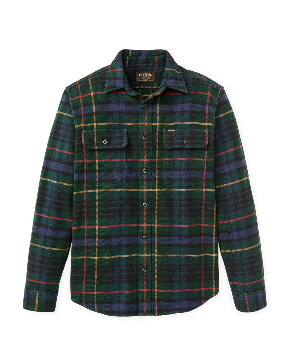 Vintage Flannel Work Shirt, Green/Navy-Skjorter-Filson 1897-Motorious Copenhagen