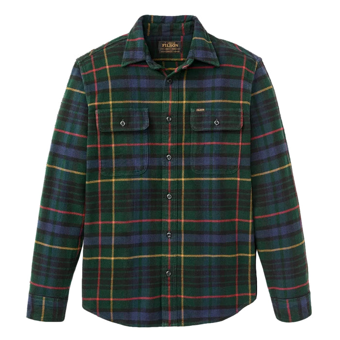 Vintage Flannel Work Shirt, Green/Navy-Skjorter-Filson 1897-Motorious Copenhagen