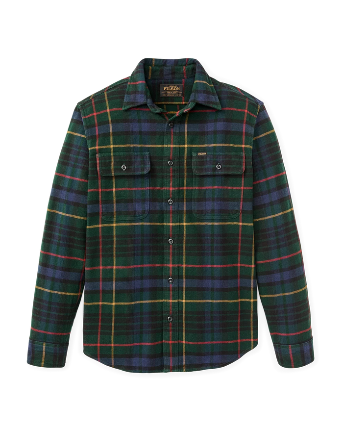 Vintage Flannel Work Shirt, Green/Navy-Skjorter-Filson 1897-Motorious Copenhagen