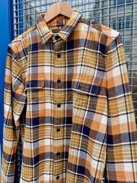 Vintage Flannel Work Shirt, Navy/Cumin/Red-Skjorter-Filson 1897-Motorious Copenhagen