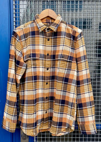 Vintage Flannel Work Shirt, Navy/Cumin/Red-Skjorter-Filson 1897-Motorious Copenhagen
