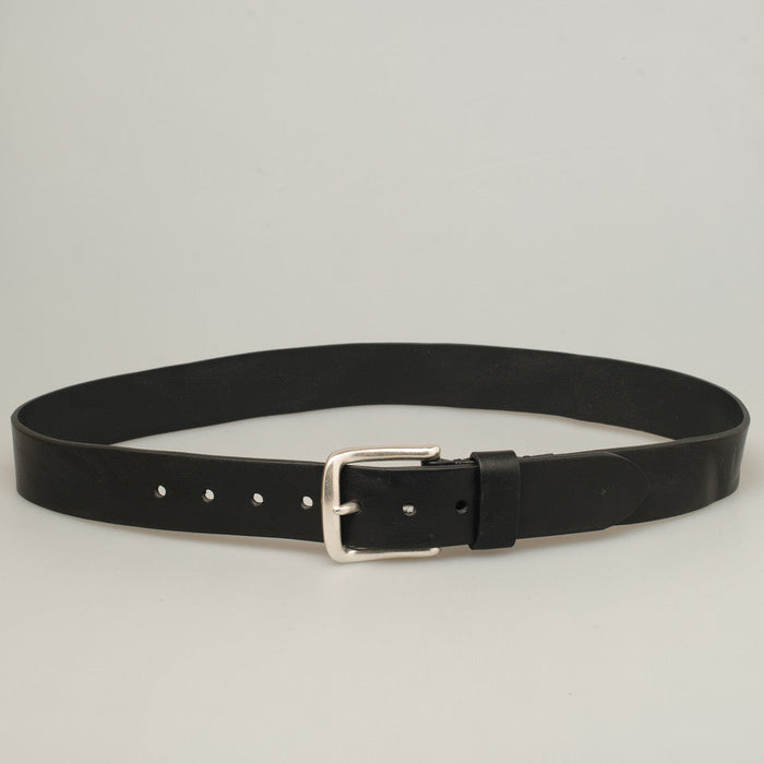 Vintage Flintholm, 40mm leather belt, Black-Bælter-Baunbaek og Lyn-Motorious Copenhagen