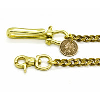 Wallet Chain, "Curb chain", Solid brass-Ringe og Halskæder-Black Pearl Creations-Motorious Copenhagen