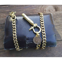 Wallet Chain, "Curb chain", Solid brass-Ringe og Halskæder-Black Pearl Creations-Motorious Copenhagen