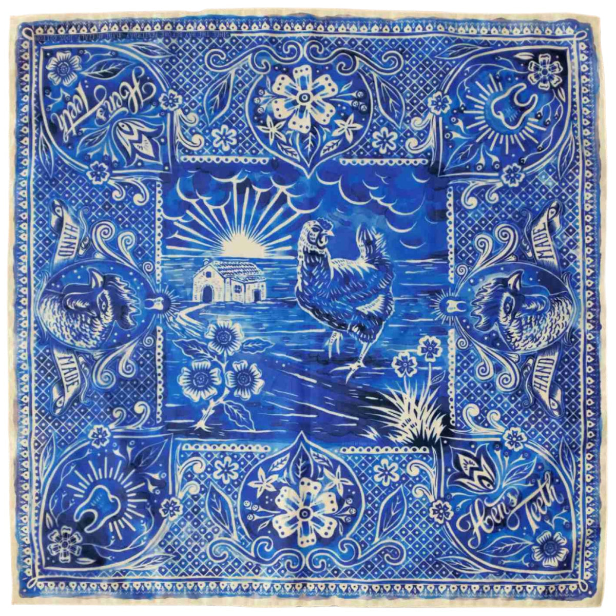 Watercolor, Indigo, Bandana-Halstørklæder-Hen's Teeth-Motorious Copenhagen