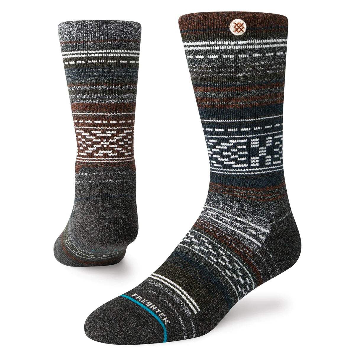 Windy peaks Crew Sock, Teal-Sokker-Stance-Motorious Copenhagen