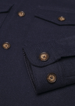 Wool Field Overshirt, Navy-Skjorter-Portuguese Flannel-Motorious Copenhagen