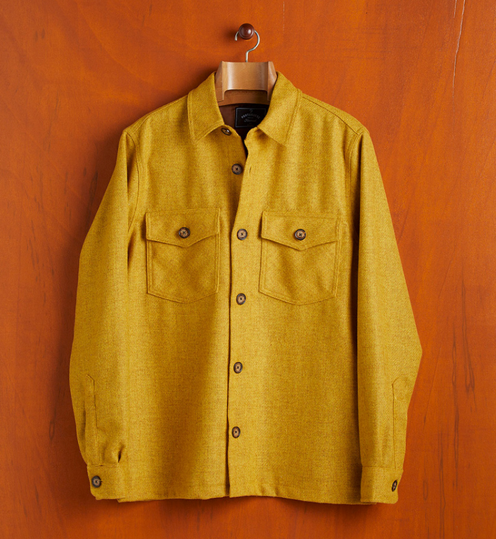 Wool Field Overshirt, Yellow-Skjorter-Portuguese Flannel-Motorious Copenhagen