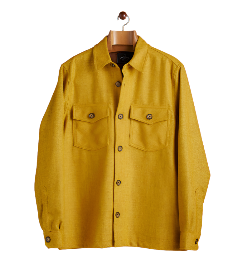 Wool Field Overshirt, Yellow-Skjorter-Portuguese Flannel-Motorious Copenhagen
