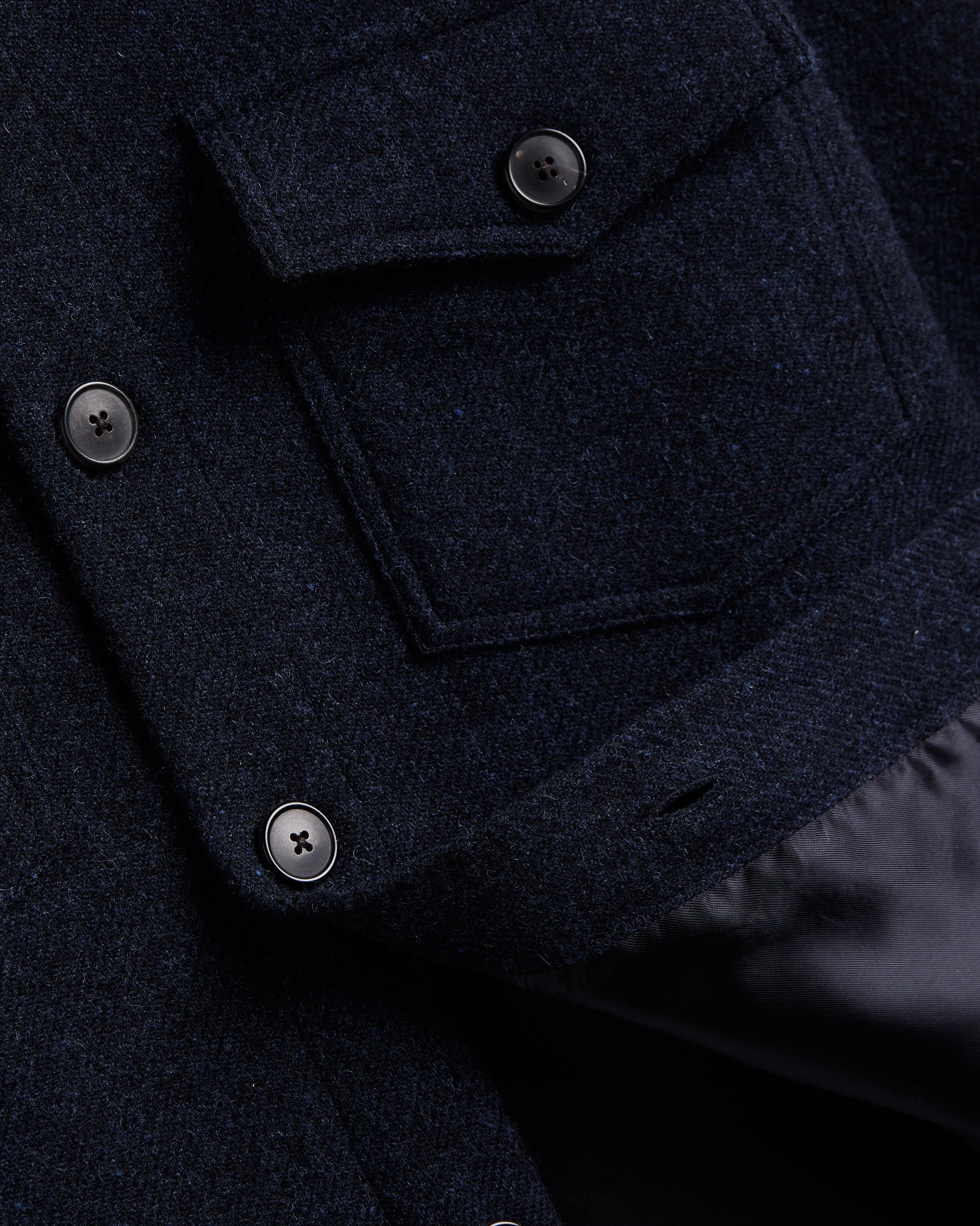 Wool Field jacket, Blue-Skjorter-Portuguese Flannel-Motorious Copenhagen