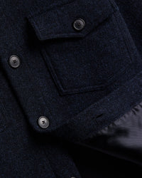 Wool Field jacket, Blue-Skjorter-Portuguese Flannel-Motorious Copenhagen
