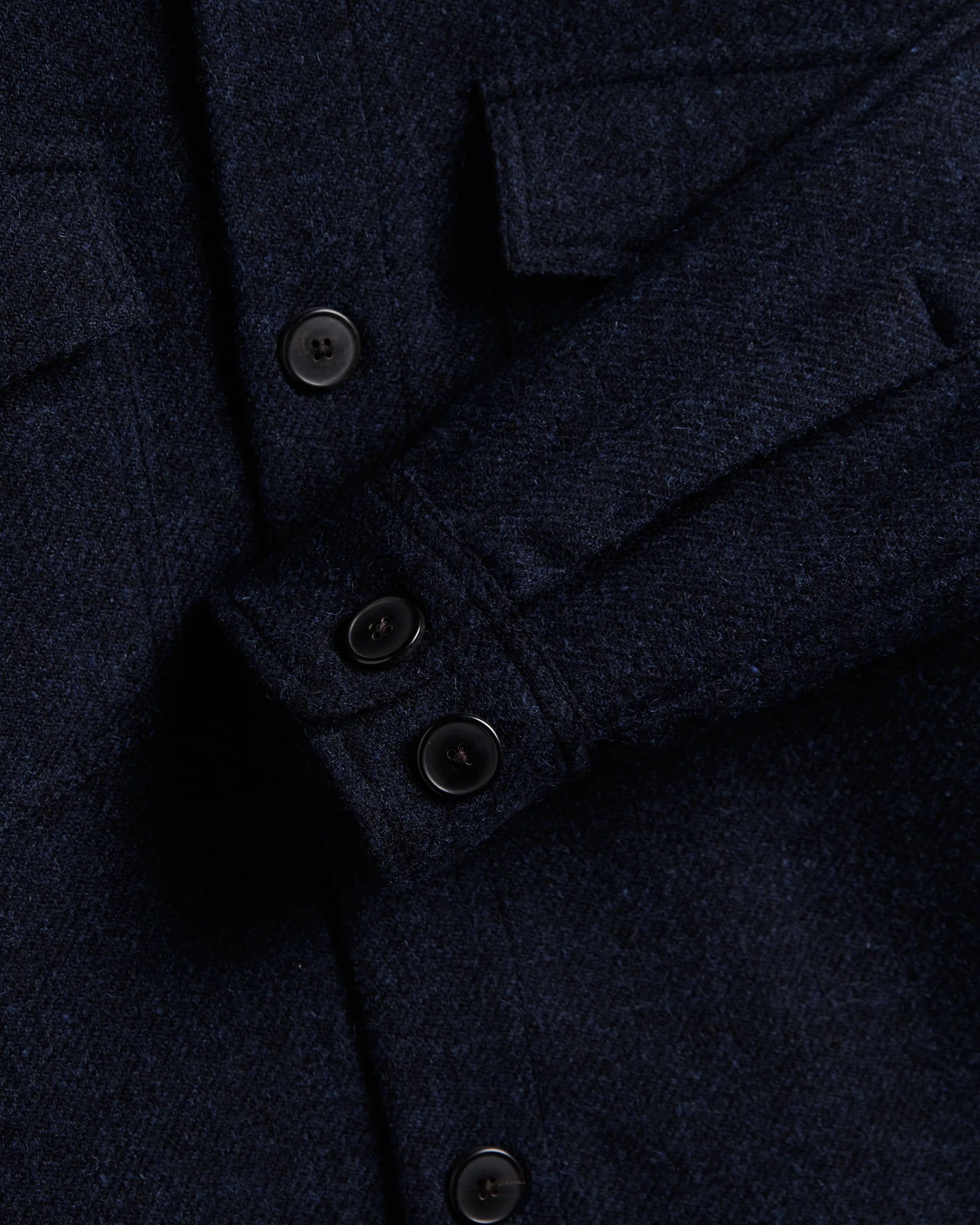 Wool Field jacket, Blue-Skjorter-Portuguese Flannel-Motorious Copenhagen