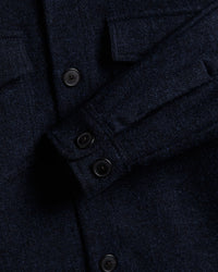 Wool Field jacket, Blue-Skjorter-Portuguese Flannel-Motorious Copenhagen