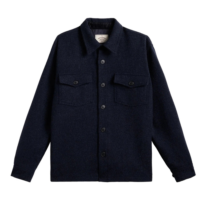 Wool Field jacket, Blue-Skjorter-Portuguese Flannel-Motorious Copenhagen