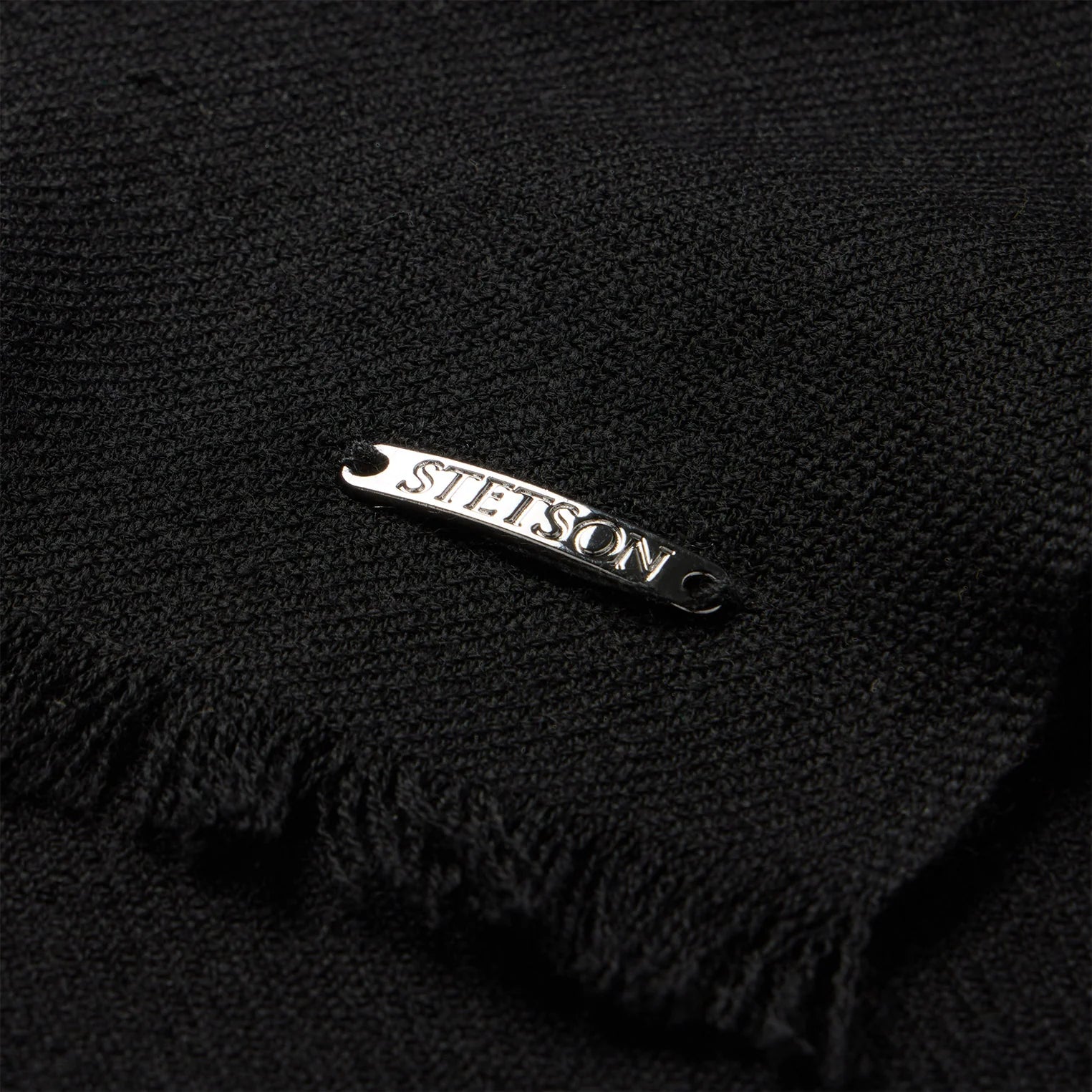 Wool Scarf, Black-Halstørklæder-Stetson-Motorious Copenhagen