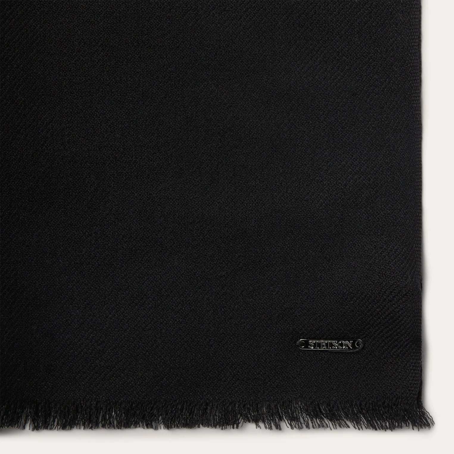 Wool Scarf, Black-Halstørklæder-Stetson-Motorious Copenhagen
