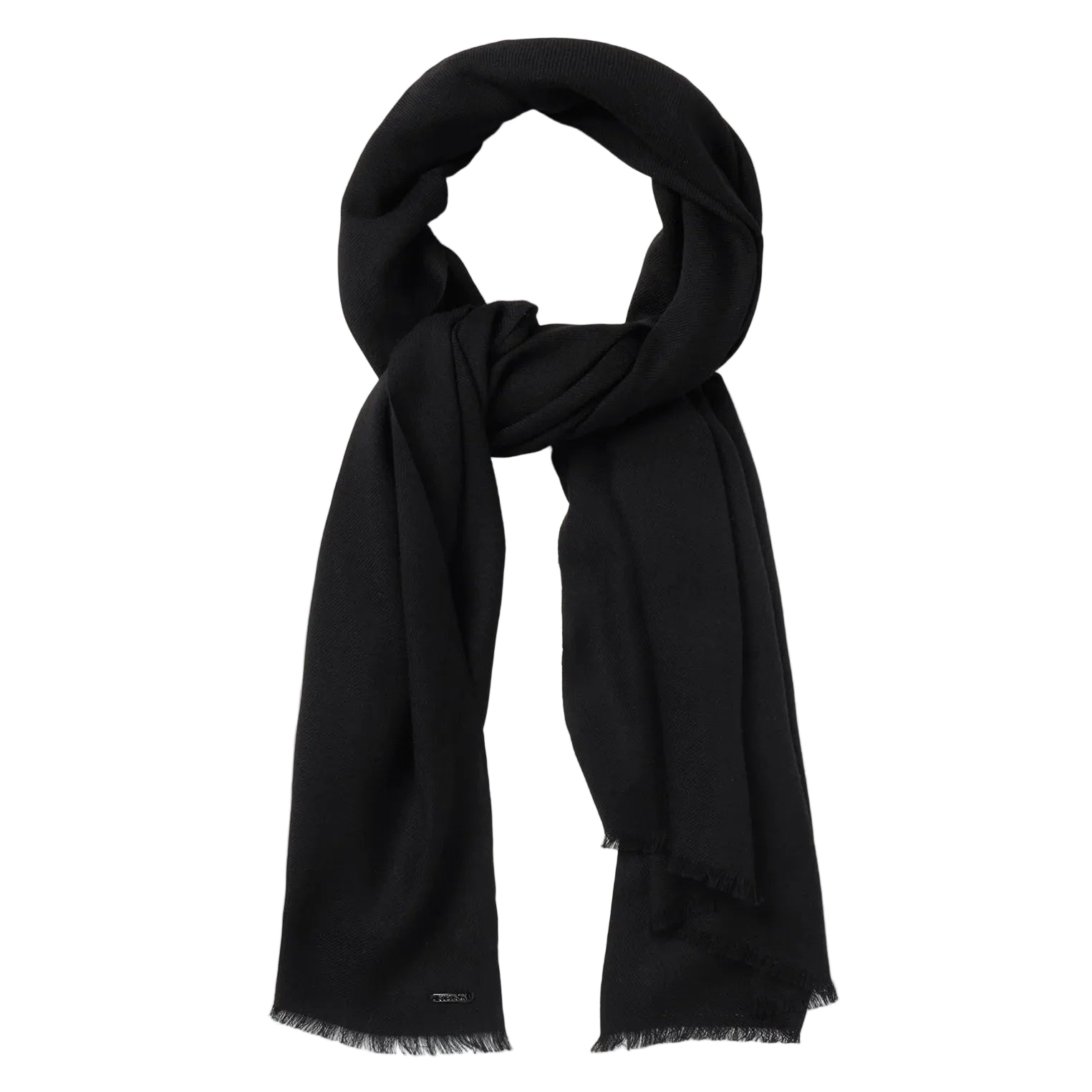 Wool Scarf, Black-Halstørklæder-Stetson-Motorious Copenhagen