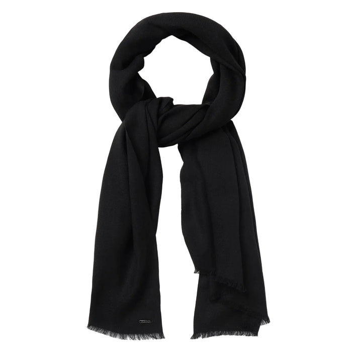 Wool Scarf, Black-Halstørklæder-Stetson-Motorious Copenhagen
