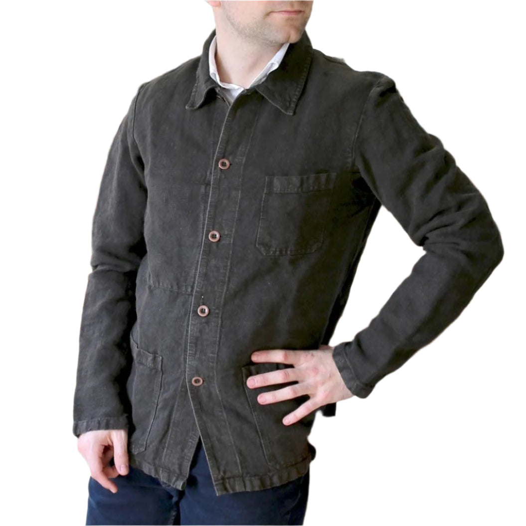 Workwear Blazer in Heavy Linen, Elk-Jakker-Vetra-Motorious Copenhagen