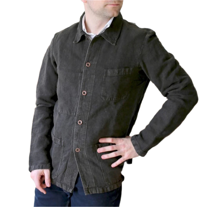 Workwear Blazer in Heavy Linen, Elk-Jakker-Vetra-Motorious Copenhagen