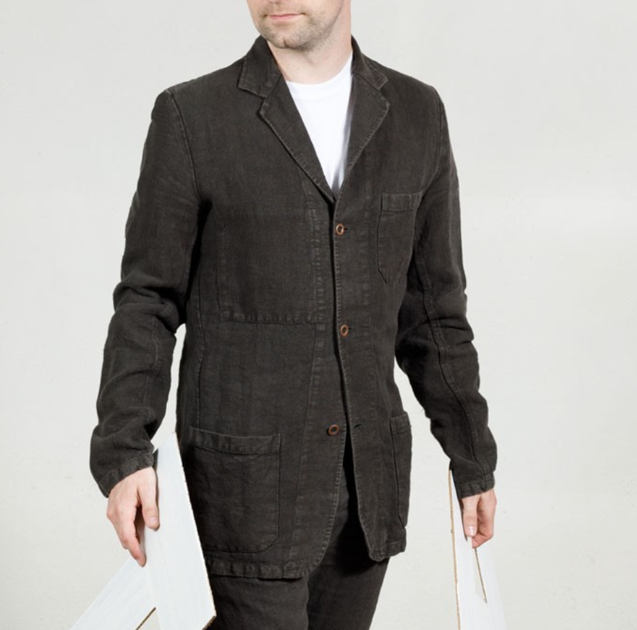 Workwear Blazer in Heavy Linen, Elk-Jakker-Vetra-Motorious Copenhagen
