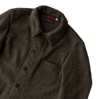 Workwear Jacket, Woolen Herringbone Weaved jacket, Brown-Jakker-Vetra-Motorious Copenhagen