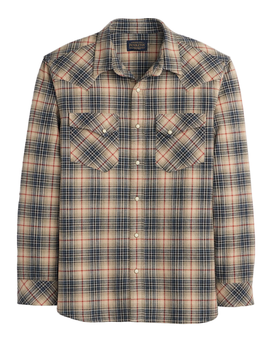 Wyatt Western Shirt, Natural Multi Plaid-Skjorter-Pendleton-Motorious Copenhagen