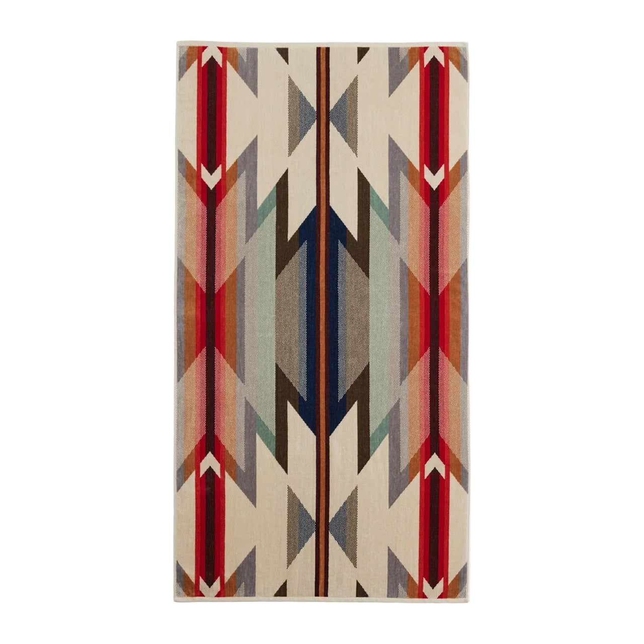 Wyeth Trail Jacquard Bath Towel, Tan/Multicolor-Håndklæder-Pendleton-Motorious Copenhagen