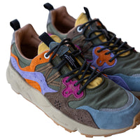Yamano 3 Man Sneakers, Unisex, Khaki/Multi-Sko og støvler-Flower Mountain-Motorious Copenhagen