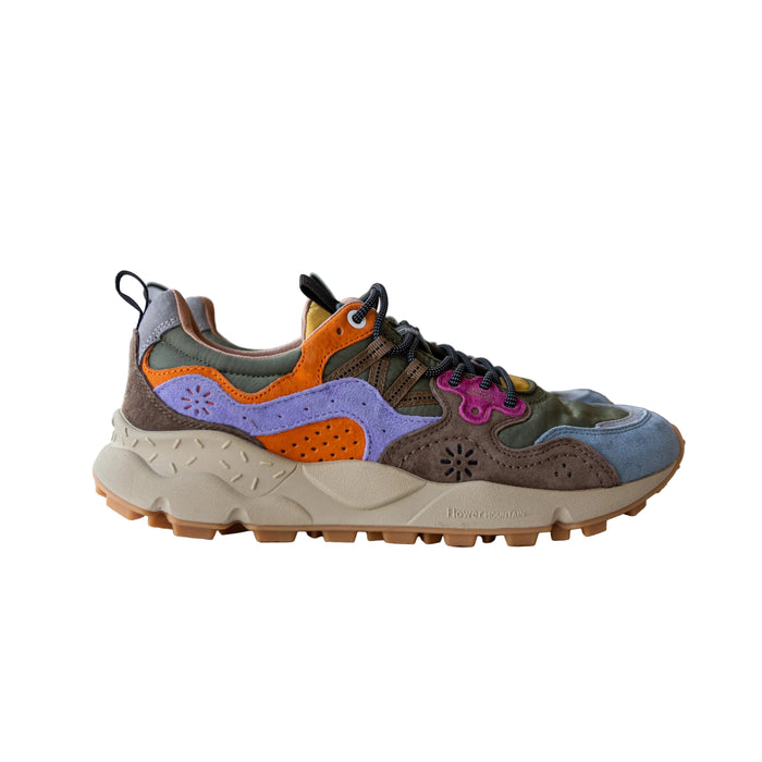 Yamano 3 Man Sneakers, Unisex, Khaki/Multi-Sko og støvler-Flower Mountain-Motorious Copenhagen