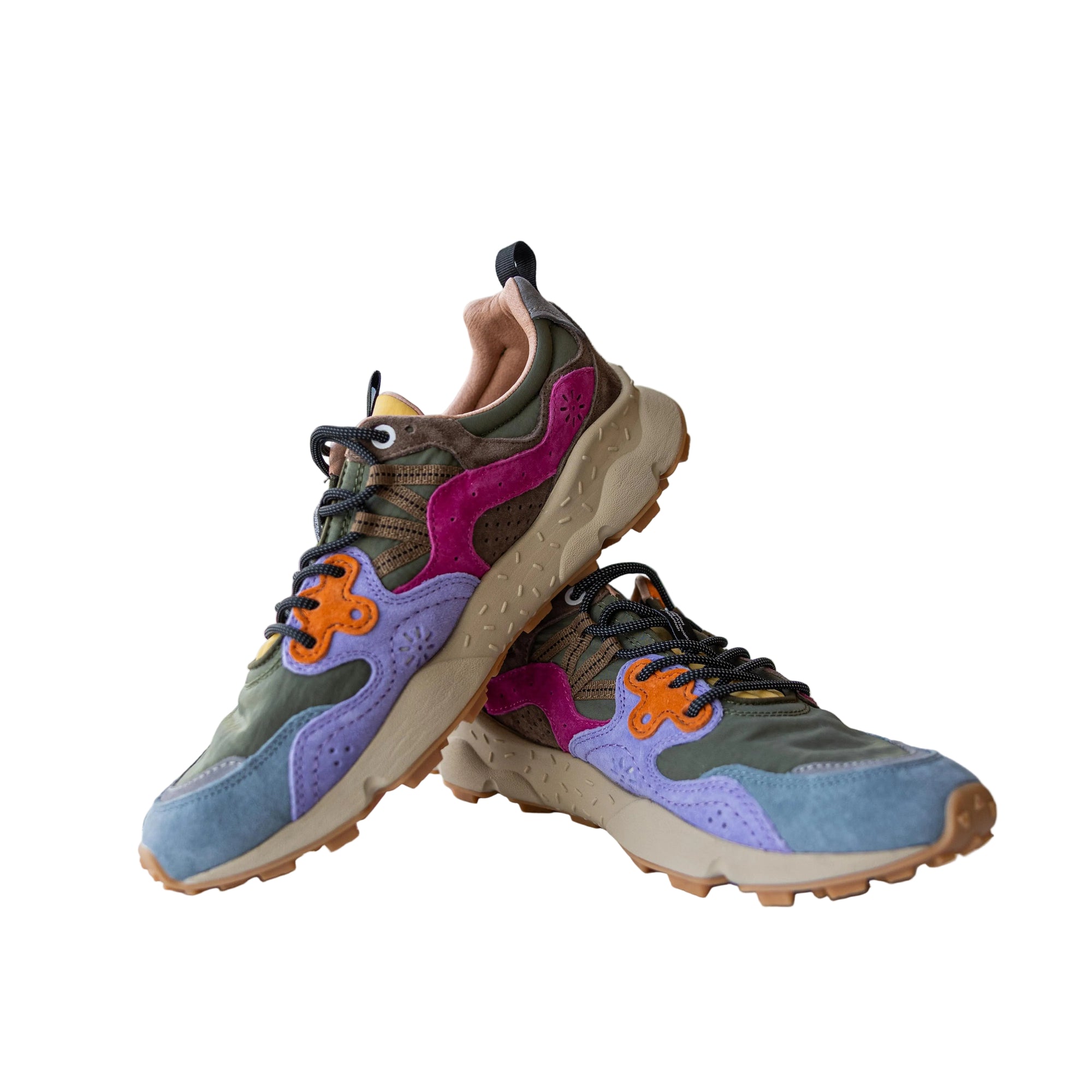 Yamano 3 Sneakers, Unisex, Khaki/Multi-Sko og støvler-Flower Mountain-Motorious Copenhagen