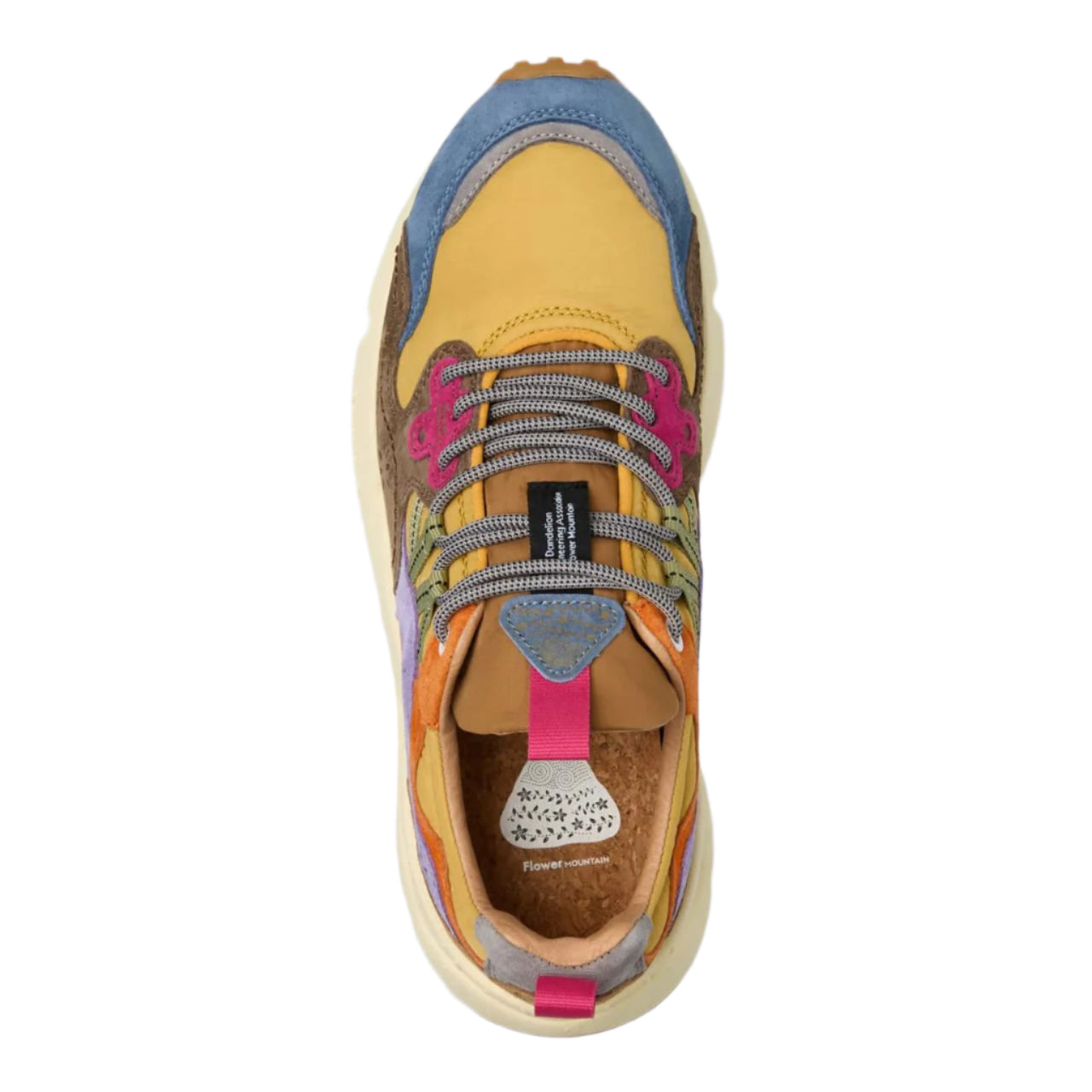 Yamano 3 Unisex Sneakers, Light Blue/Yellow/Brown-Sko og støvler-Flower Mountain-Motorious Copenhagen